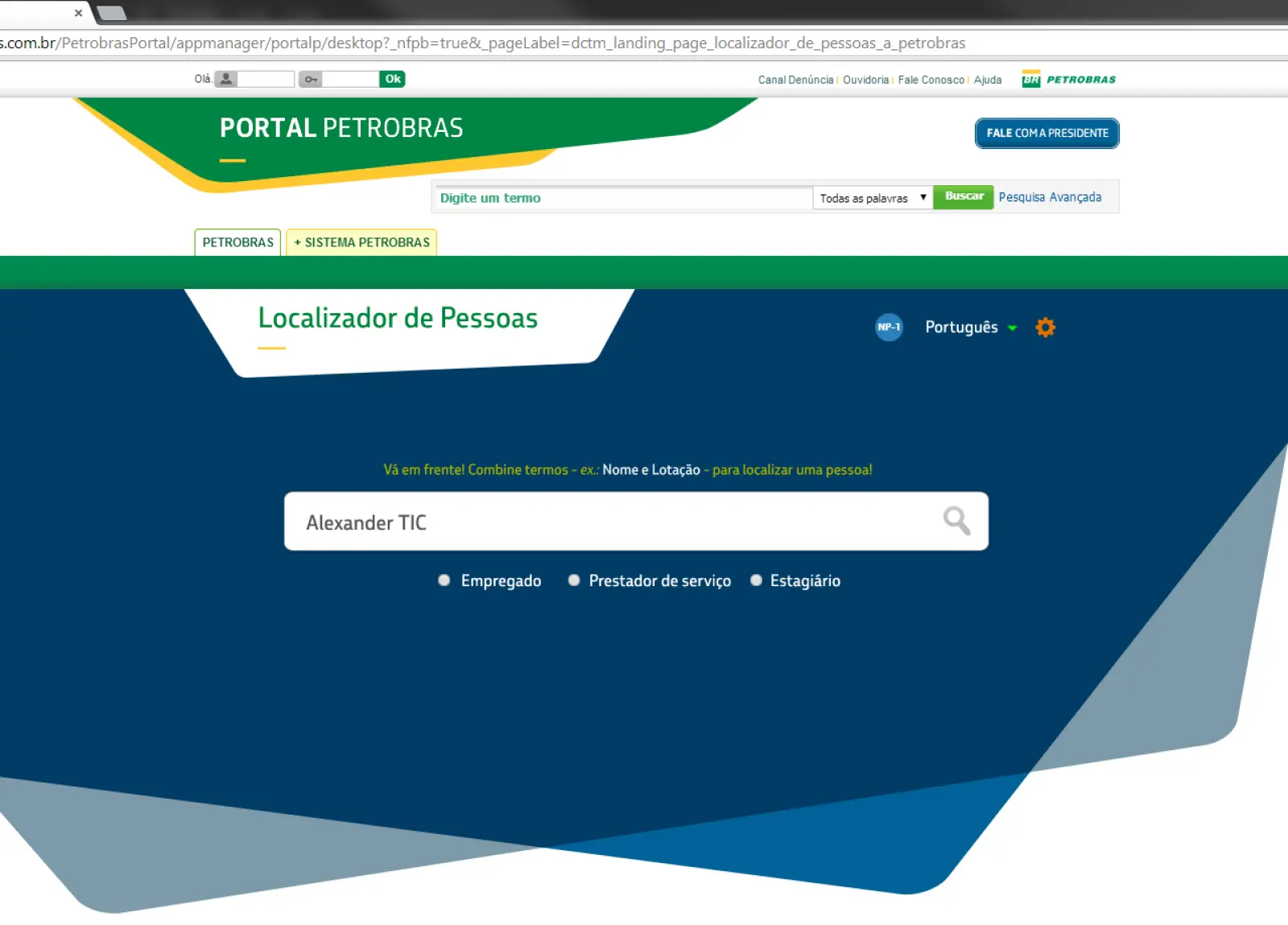 Versão da página inicial do LOPE versão 2.0 com grafismo neutro